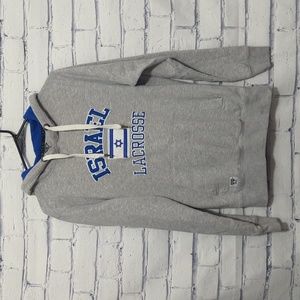 Israel Lacrosse Unlimited Hoodie Gray Sweatshirt Men's  or Women's Size XS
